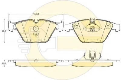 Комплект тормозных колодок, дисковый тормоз GIRLING купить