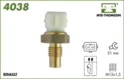Датчик, температура охлаждающей жидкости; Датчик, температура охлаждающей жидкости; Датчик, температура охлаждающей жидкости MTE-THOMSON купить