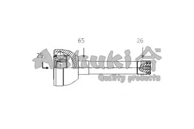 Шарнирный комплект, приводной вал ASHUKI купить
