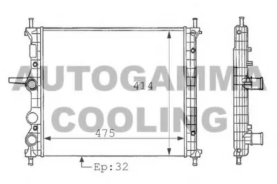 Радиатор, охлаждение двигателя AUTOGAMMA купить
