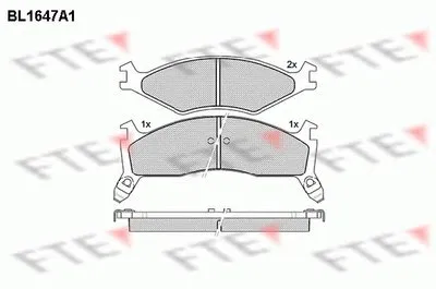 Комплект тормозных колодок, дисковый тормоз FTE купить
