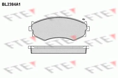 Комплект тормозных колодок, дисковый тормоз FTE купить