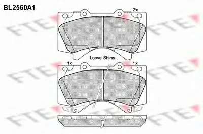 Комплект тормозных колодок, дисковый тормоз FTE купить
