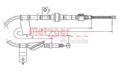 Трос, стояночная тормозная система COFLE METZGER купить