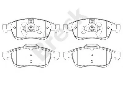Комплект тормозных колодок, дисковый тормоз BRECK купить