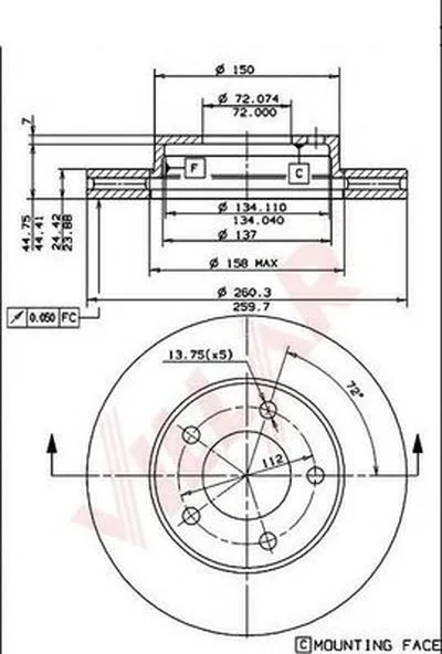 Тормозной диск VILLAR купить