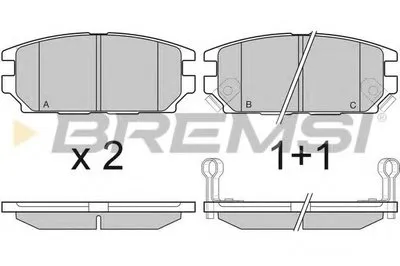 Комплект тормозных колодок, дисковый тормоз BREMSI купить