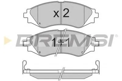 Комплект тормозных колодок, дисковый тормоз BREMSI купить
