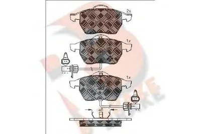 Комплект тормозных колодок, дисковый тормоз R BRAKE купить