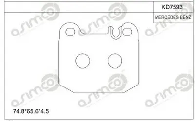 Комплект тормозных колодок, дисковый тормоз ASIMCO купить