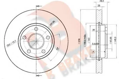 Тормозной диск R BRAKE купить