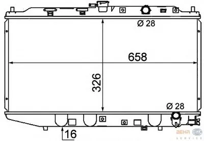 Радиатор, охлаждение двигателя BEHR HELLA SERVICE HELLA купить