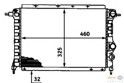 Радиатор, охлаждение двигателя BEHR HELLA SERVICE HELLA купить