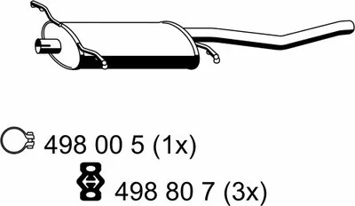 Глушитель выхлопных газов конечный ERNST купить