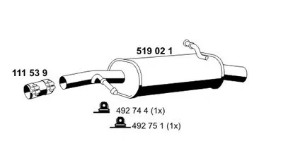 Глушитель выхлопных газов конечный ERNST купить