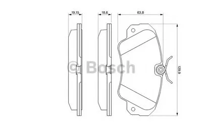 Комплект тормозных колодок, дисковый тормоз BOSCH купить