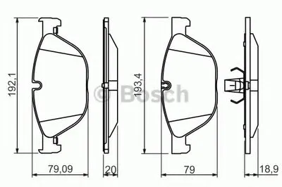 Комплект тормозных колодок, дисковый тормоз BOSCH купить