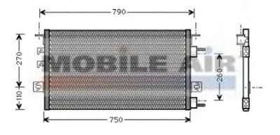 Конденсатор, кондиционер VAN WEZEL купить