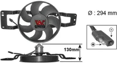 Вентилятор, охлаждение двигателя VAN WEZEL купить