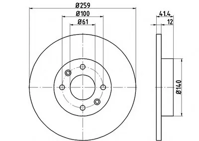 Тормозной диск PRO HELLA PAGID купить