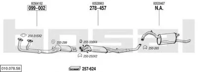 Система выпуска ОГ BOSAL купить