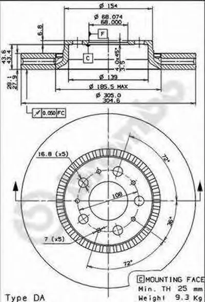Тормозной диск BREMBO MAX LINE BREMBO купить