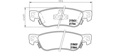 Комплект тормозных колодок, дисковый тормоз BREMBO купить
