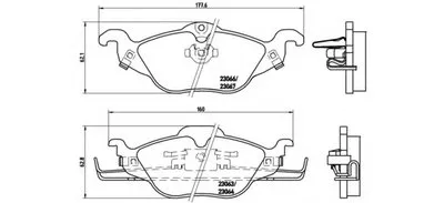 Комплект тормозных колодок, дисковый тормоз BREMBO купить