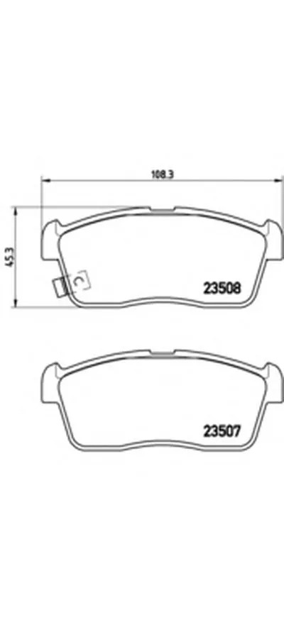 Комплект тормозных колодок, дисковый тормоз BREMBO купить