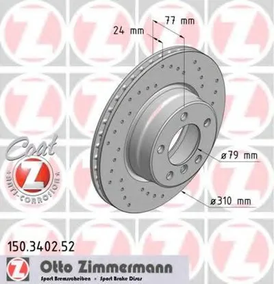 Тормозной диск SPORT BRAKE DISC COAT Z ZIMMERMANN купить