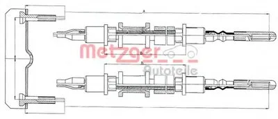 Трос, стояночная тормозная система COFLE METZGER купить