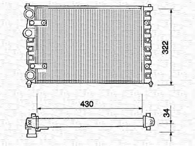 Радиатор, охлаждение двигателя MAGNETI MARELLI купить