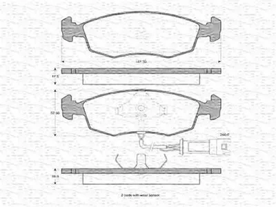 Комплект тормозных колодок, дисковый тормоз MAGNETI MARELLI купить