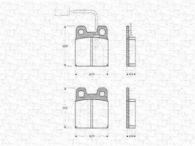Комплект тормозных колодок, дисковый тормоз MAGNETI MARELLI купить
