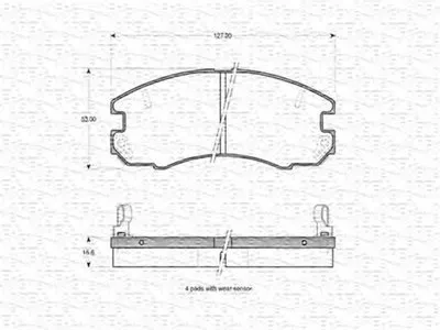 Комплект тормозных колодок, дисковый тормоз MAGNETI MARELLI купить