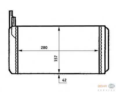 Теплообменник, отопление салона BEHR HELLA SERVICE купить
