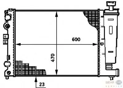 Радиатор, охлаждение двигателя BEHR HELLA SERVICE купить