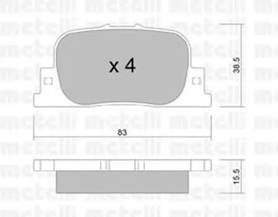 Комплект тормозных колодок, дисковый тормоз METELLI купить