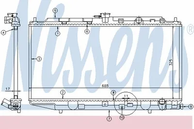 Радиатор, охлаждение двигателя NISSENS купить