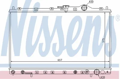 Радиатор, охлаждение двигателя NISSENS купить