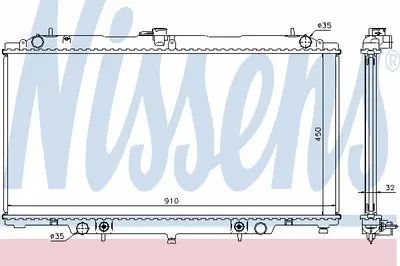 Радиатор, охлаждение двигателя NISSENS купить