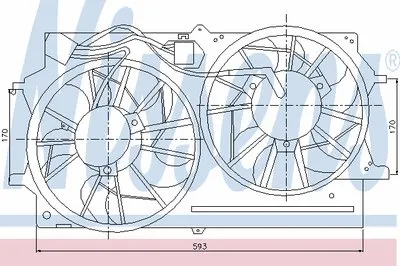 Вентилятор, охлаждение двигателя NISSENS купить