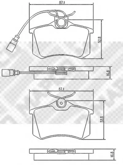 Комплект тормозных колодок, дисковый тормоз MAPCO купить