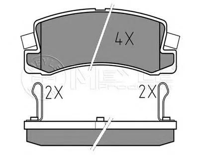 Комплект тормозных колодок, дисковый тормоз MEYLE купить