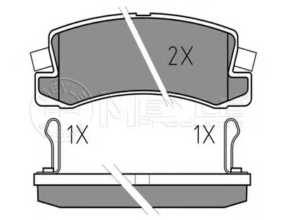 Комплект тормозных колодок, дисковый тормоз MEYLE купить