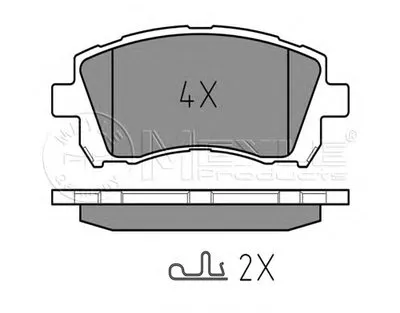 Комплект тормозных колодок, дисковый тормоз MEYLE купить