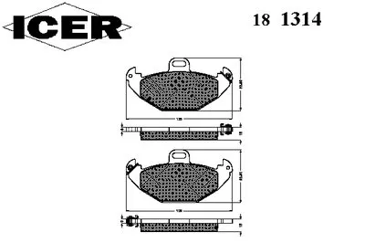 Комплект тормозных колодок, дисковый тормоз ICER купить