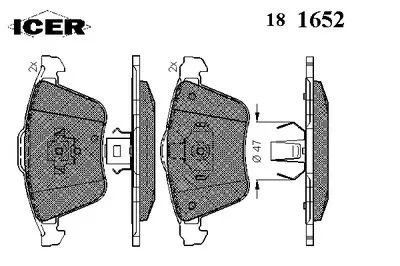 Комплект тормозных колодок, дисковый тормоз ICER купить