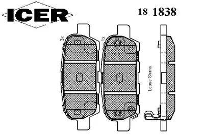 Комплект тормозных колодок, дисковый тормоз ICER купить