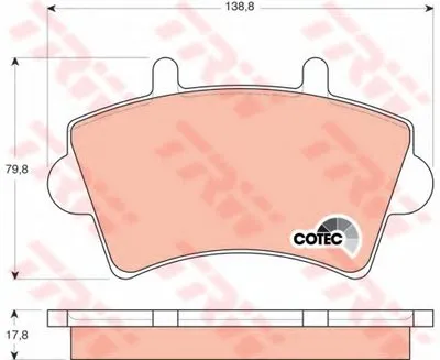 Комплект тормозных колодок, дисковый тормоз COTEC TRW купить